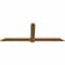 Ekena Millwork Eugene Smooth Timber Gable Bracket, Western Red Cedar, 84"W x 31"H x 1 1/2"D x 5 1/2"F, 9/12 Pitch GBW084X31X0206EUG00SWR - alternate 5